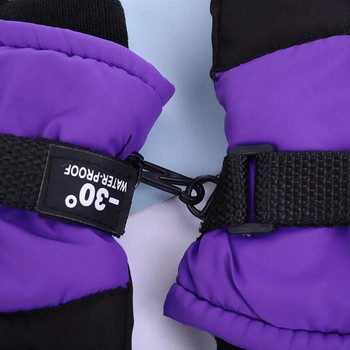 Нови ветроустойчиви топли ръкавици за каране на ски Зимно каране на открито Деца Снежни кънки Сноуборд Деца Водоустойчиви дишащи ръкавици