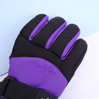 Нови ветроустойчиви топли ръкавици за каране на ски Зимно каране на открито Деца Снежни кънки Сноуборд Деца Водоустойчиви дишащи ръкавици