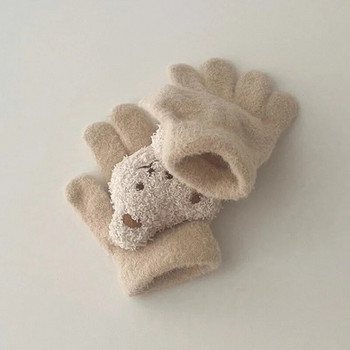 1-5 ετών Cat Bear Βρεφικά Γάντια Πλεκτά Παιδιά Αγόρια Κορίτσια Χειμερινά κινούμενα σχέδια για ζώα Παιδικά γάντια Ζεστό γάντι Παιδικά χειμωνιάτικα ζεστά γάντια