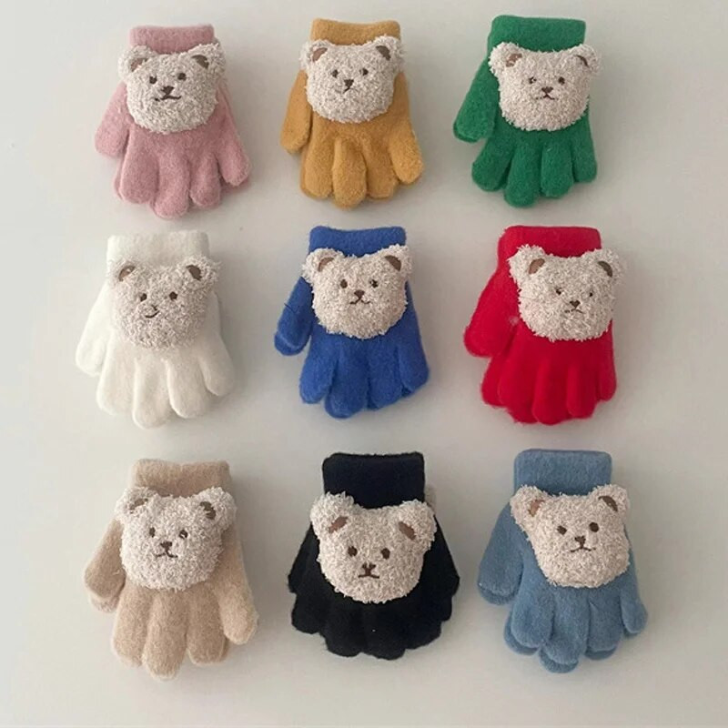 1-5 godina mačka medvjed dječje rukavice pletene dječje dječake djevojčice zimske crtane životinje dječje rukavice tople rukavice dječje zimske tople rukavice