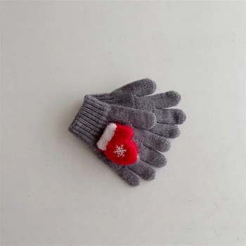 Παιδικά γάντια Χριστουγεννιάτικα Γάντια Πλεκτά Πλήρες Δάχτυλα Χειμώνα Χειμώνα Ζεστά Γάντια Μωρού Μικρό Παιδικό Γάντι για αγόρια Κορίτσια