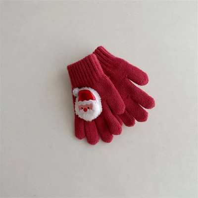 Παιδικά γάντια Χριστουγεννιάτικα Γάντια Πλεκτά Πλήρες Δάχτυλα Χειμώνα Χειμώνα Ζεστά Γάντια Μωρού Μικρό Παιδικό Γάντι για αγόρια Κορίτσια