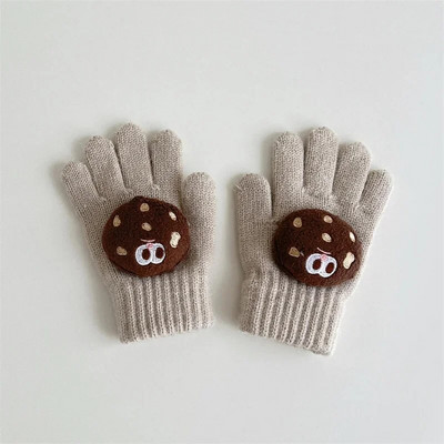 Ühevärvilised multifilmid Beebikindad Armsad imikutele mõeldud Täissõrmekindad Väikelastele Tüdrukutele Poistele Talvine Soe Palus Kootud Kinnas Laste Labakindad