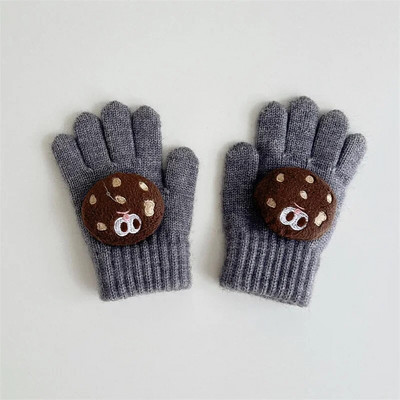 Ühevärvilised multifilmid Beebikindad Armsad imikutele mõeldud Täissõrmekindad Väikelastele Tüdrukutele Poistele Talvine Soe Palus Kootud Kinnas Laste Labakindad