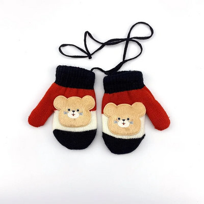 Naujos mielos animacinės katės pirštinės žieminės storos megztos kūdikiams kūdikiams naujagimiams kumštinės pirštinės vaikams šildo pirštus pirštinės 0–4 metų kūdikiui