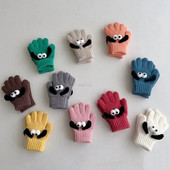 Dječje slatke rukavice za pse iz crtića Dječje rukavice s punim prstima Zimske pletene vunene rukavice za dječake Djevojčice Tople rukavice 2-4 godine Deblje mekane rukavice