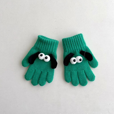 Dječje slatke rukavice za pse iz crtića Dječje rukavice s punim prstima Zimske pletene vunene rukavice za dječake Djevojčice Tople rukavice 2-4 godine Deblje mekane rukavice