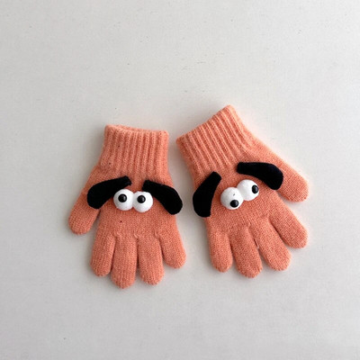 Dječje slatke rukavice za pse iz crtića Dječje rukavice s punim prstima Zimske pletene vunene rukavice za dječake Djevojčice Tople rukavice 2-4 godine Deblje mekane rukavice