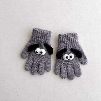 Dječje slatke rukavice za pse iz crtića Dječje rukavice s punim prstima Zimske pletene vunene rukavice za dječake Djevojčice Tople rukavice 2-4 godine Deblje mekane rukavice