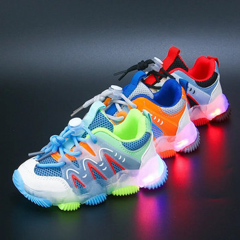 Φθινοπωρινά νέα παιδικά παπούτσια Led 1-6 ετών Baby Boys Glowing Light Up Αθλητικά παπούτσια για βρέφη First Walkers Baby girls φωτεινά αθλητικά παπούτσια
