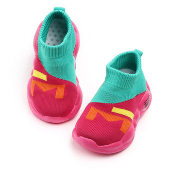 Детски обувки Обувки за чорапи Мека памучна приплъзваща се гумена подметка 1-3 години Детски обувки за ходене на открито Ежедневни обувки Унисекс за момчета и момичета 2023 г.