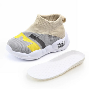 Детски обувки Обувки за чорапи Мека памучна приплъзваща се гумена подметка 1-3 години Детски обувки за ходене на открито Ежедневни обувки Унисекс за момчета и момичета 2023 г.