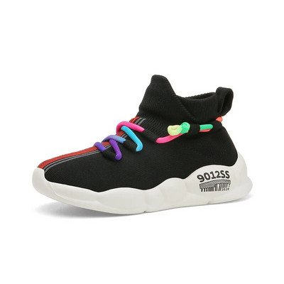 2023 m. Naujo prekės ženklo vaikiški batai berniukams, mergaitėms, kvėpuojanti avalynė, laisvalaikio sportiniai batai, minkšti lauko vaikams mezgimo sportbačiai, 26–38 dydis