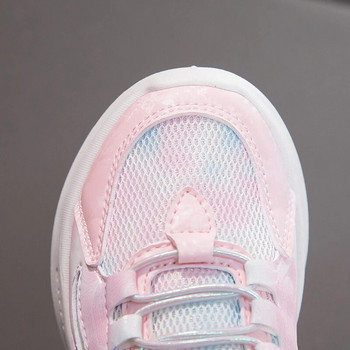 Μόδα παιδικά αθλητικά παπούτσια για κορίτσια Ροζ σχολικά καθημερινά παπούτσια Υπαίθρια αναπνεύσιμα παπούτσια τρεξίματος Μαλακά αντιολισθητικά παιδικά παπούτσια τένις