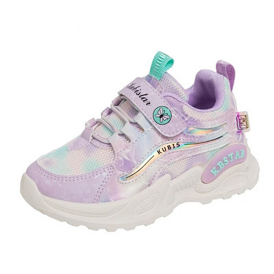 Μόδα παιδικά αθλητικά παπούτσια για κορίτσια Ροζ σχολικά καθημερινά παπούτσια Υπαίθρια αναπνεύσιμα παπούτσια τρεξίματος Μαλακά αντιολισθητικά παιδικά παπούτσια τένις