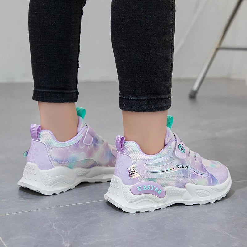 Μόδα παιδικά αθλητικά παπούτσια για κορίτσια Ροζ σχολικά καθημερινά παπούτσια Υπαίθρια αναπνεύσιμα παπούτσια τρεξίματος Μαλακά αντιολισθητικά παιδικά παπούτσια τένις