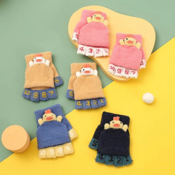 Анимационни бебешки ръкавици Зимни топли детски ръкавици за момичета Плетени детски ръкавици за малки деца Зимни ръкавици за деца 3-7 години
