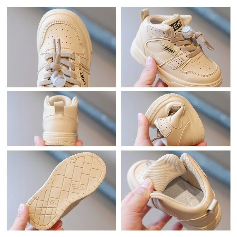 Kruleepo Baby Kids rudeniniai žiemos aukšti kvėpuojantys sportiniai sportbačiai bėgimo bateliai vaikiški mergaitės berniukai, neslystantys lauko batai