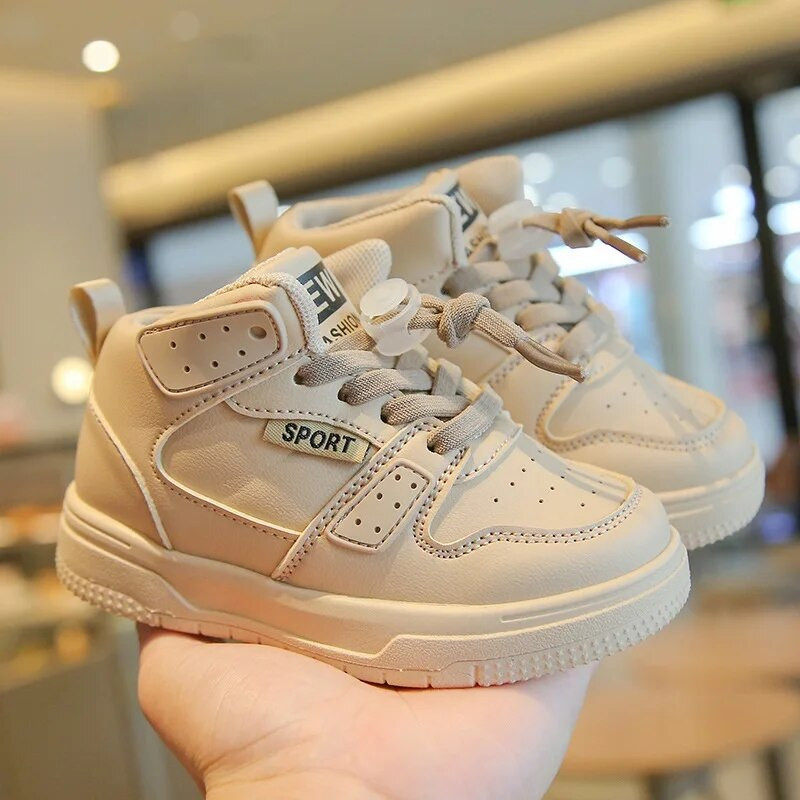 Kruleepo Baby Kids rudeniniai žiemos aukšti kvėpuojantys sportiniai sportbačiai bėgimo bateliai vaikiški mergaitės berniukai, neslystantys lauko batai