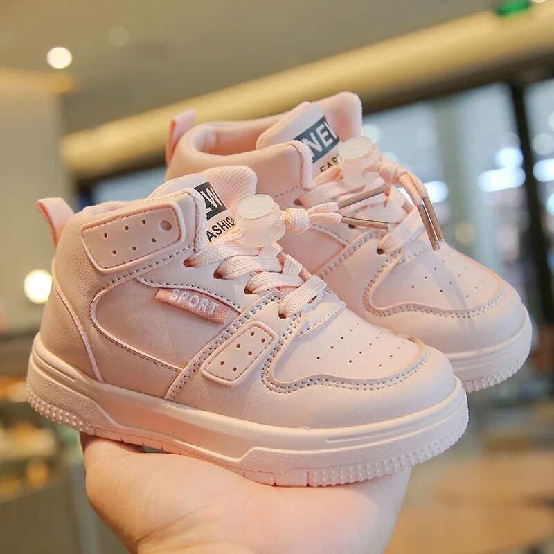 Kruleepo Baby Kids rudeniniai žiemos aukšti kvėpuojantys sportiniai sportbačiai bėgimo bateliai vaikiški mergaitės berniukai, neslystantys lauko batai