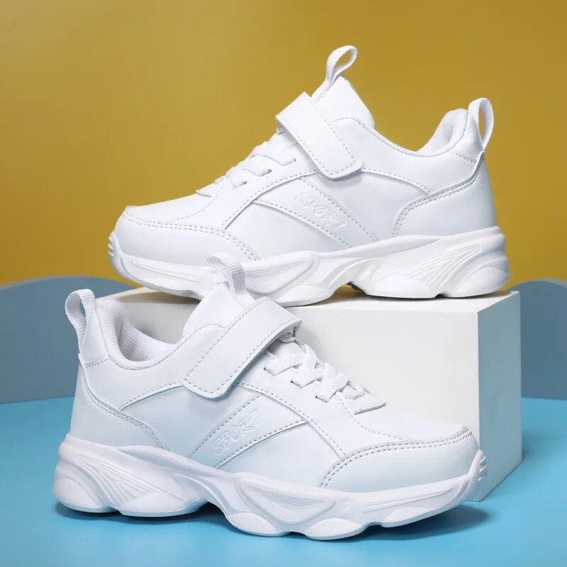 Παιδικά Παπούτσια Παιδικά Αθλητικά Αθλητικά Παπούτσια Μαύρα Pu Δερμάτινα Αθλητικά Παπούτσια για αγόρια Κορίτσια Λευκά Παπούτσια School Running Tennis Sneaker