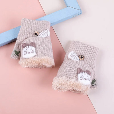 Γελοιογραφία Παιδικά Γάντια χωρίς δάχτυλα Μετατρέψιμα Γάντια Παιδικά Γάντια Χειμώνας Πλεκτά Πλεκτά Γάντια Αγόρια Κορίτσια Βρεφικά Γάντια