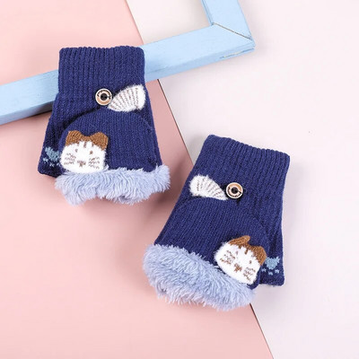 Γελοιογραφία Παιδικά Γάντια χωρίς δάχτυλα Μετατρέψιμα Γάντια Παιδικά Γάντια Χειμώνας Πλεκτά Πλεκτά Γάντια Αγόρια Κορίτσια Βρεφικά Γάντια