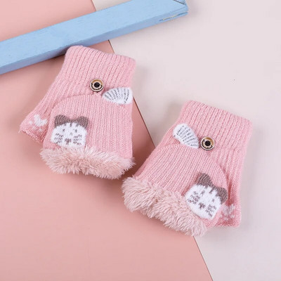Γελοιογραφία Παιδικά Γάντια χωρίς δάχτυλα Μετατρέψιμα Γάντια Παιδικά Γάντια Χειμώνας Πλεκτά Πλεκτά Γάντια Αγόρια Κορίτσια Βρεφικά Γάντια