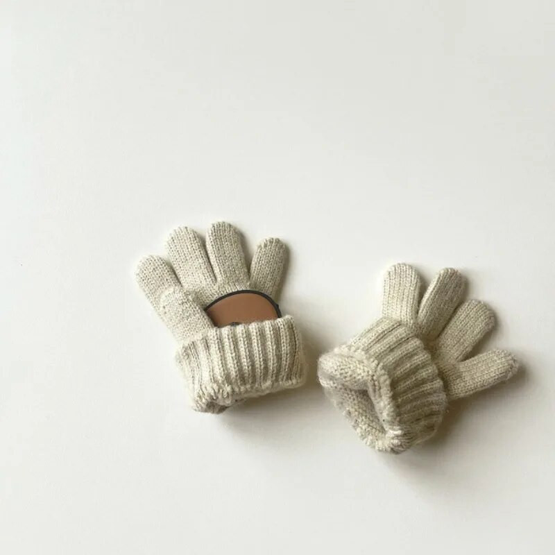 Κορεατικά παιδικά γάντια Cartton Bear Γάντια μωρών πέντε δακτύλων για αγόρια κορίτσια Χειμερινά υπαίθρια ζεστά γάντια σκι Βρεφικά αξεσουάρ 3-7Y