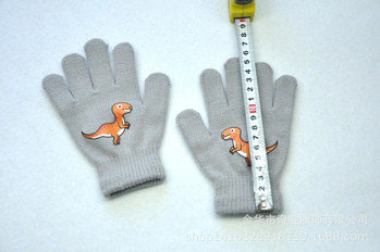 5-11 години Бебешки ръкавици с анимационен динозавър Топли есенни зимни детски момичета Момчета Ръкавици Плетени дебели детски ръкавици на открито