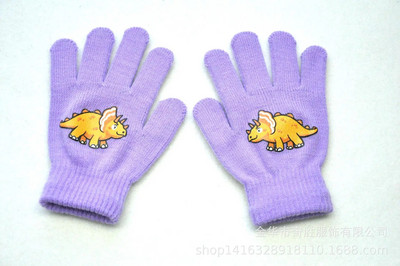 5-11 ετών Γάντια μωρού με κινούμενα σχέδια Δεινόσαυρος Ζεστά φθινοπωρινά χειμωνιάτικα παιδικά γάντια για αγόρια πλεκτά χοντρά παιδικά γάντια εξωτερικού χώρου