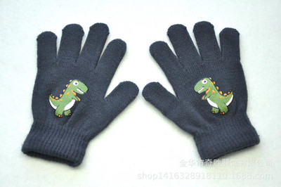 5-11 ετών Γάντια μωρού με κινούμενα σχέδια Δεινόσαυρος Ζεστά φθινοπωρινά χειμωνιάτικα παιδικά γάντια για αγόρια πλεκτά χοντρά παιδικά γάντια εξωτερικού χώρου