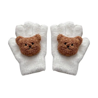 Bear žieminės pirštinės vaikams, minkštos ir šiltos pirštinės, patogios dėvėti berniukams ir mergaitėms, tinkamos nuo 2 iki 8 metų