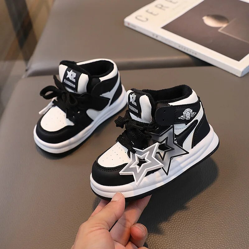 Sportiniai sportbačiai mergaitėms Kūdikiams Vaikams Berniukai Žieminiai Nauji madingi laisvalaikio batai Neslystantys lauko bėgimo bateliai berniukų medvilniniai lentos batai