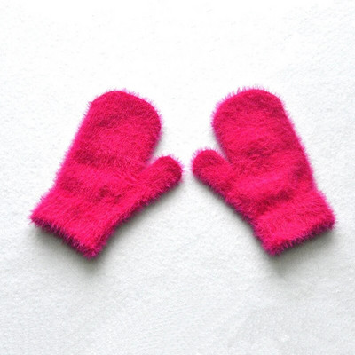 Beebi Lühikesed Kindad Talvised Faux Sable Lastele Tahke paksendatud Palus karvased Täissõrmega labakindad Sügisene kätesoojendaja 1-4 aastat vana