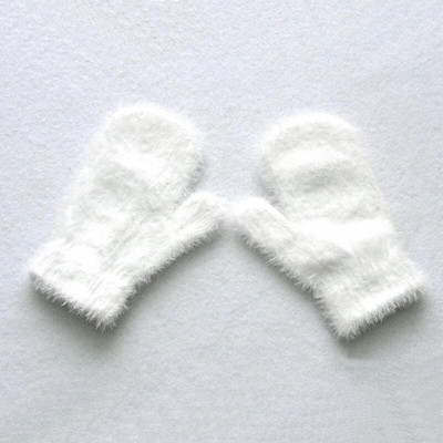 Beebi Lühikesed Kindad Talvised Faux Sable Lastele Tahke paksendatud Palus karvased Täissõrmega labakindad Sügisene kätesoojendaja 1-4 aastat vana