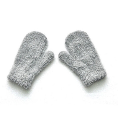 Beebi Lühikesed Kindad Talvised Faux Sable Lastele Tahke paksendatud Palus karvased Täissõrmega labakindad Sügisene kätesoojendaja 1-4 aastat vana