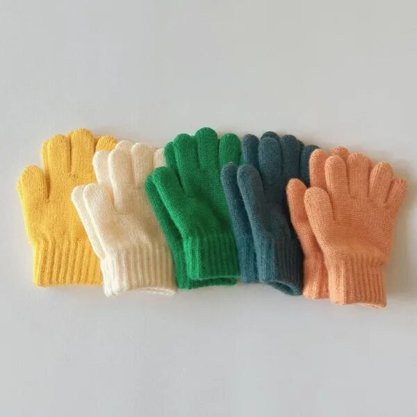 3-7 ΕΤΩΝ Χειμώνας Παιδιά Κορίτσια Μαλακά, Παχύ Δάχτυλα Ζεστά Γάντια Βρεφικά Υπαίθρια Ζεστά Αγόρια Ακρυλικά Γάντια για Παιδιά