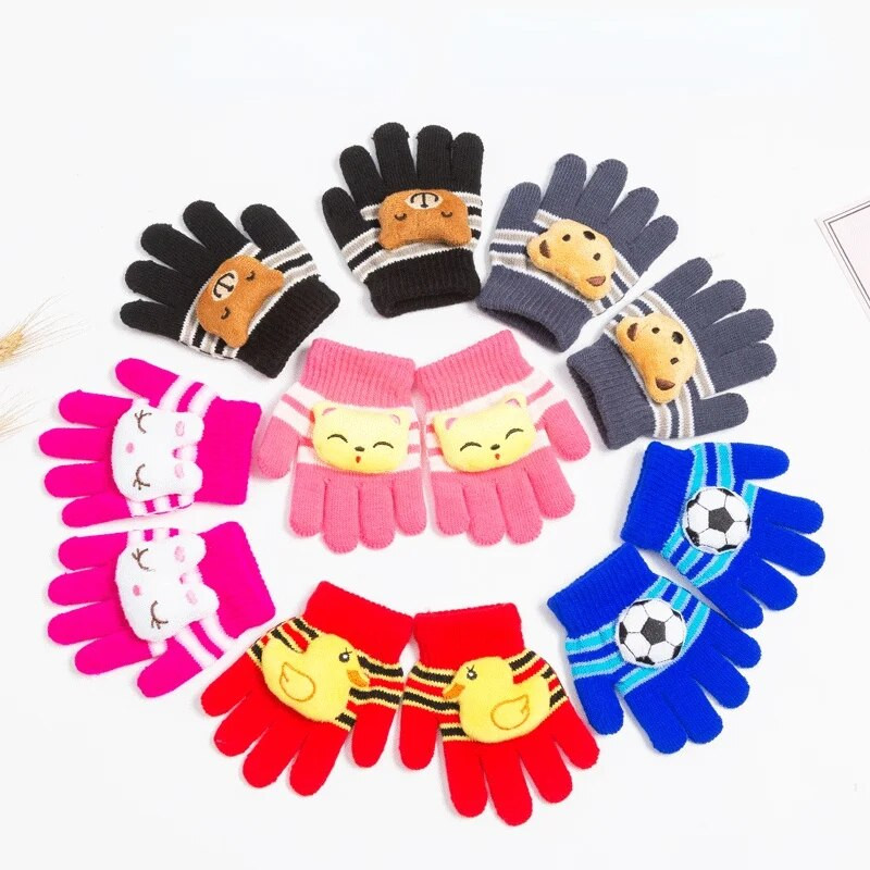 Žieminės kūdikių rankų apsaugos kūdikiams, nesubraižytiems, šlifuotos pirštinės Mezgimas Storos šiltos pirštinės Vaikams Minkštos kumštinės pirštinės 1–4 m.