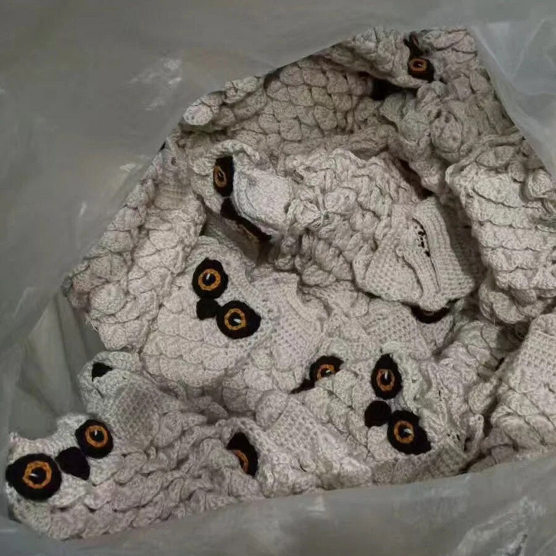 Täiskasvanud ja lapsed, talv sügis, soojad kätesoojendajad lapsevanemad, talv, armsad öökull, kootud kindad