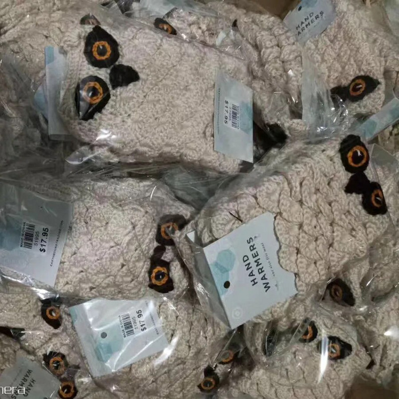 Täiskasvanud ja lapsed, talv sügis, soojad kätesoojendajad lapsevanemad, talv, armsad öökull, kootud kindad