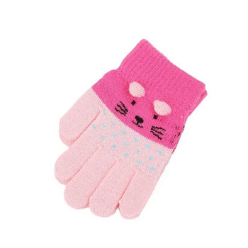 3-7 години котка бебешки ръкавици плетени деца момчета момичета зима сладки анимационни животни детски ръкавици топли ръкавици детски зимни ръкавици
