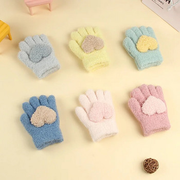 Γελοιογραφία αγόρι κορίτσι μωρό γάντια χεριών παχύρρευστα παιδικά γάντια για παιδιά Χειμερινά πλεκτά μάλλινα γάντια νήπια 유아장갑