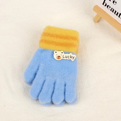Γελοιογραφία αγόρι κορίτσι μωρό γάντια χεριών παχύρρευστα παιδικά γάντια για παιδιά Χειμερινά πλεκτά μάλλινα γάντια νήπια 유아장갑