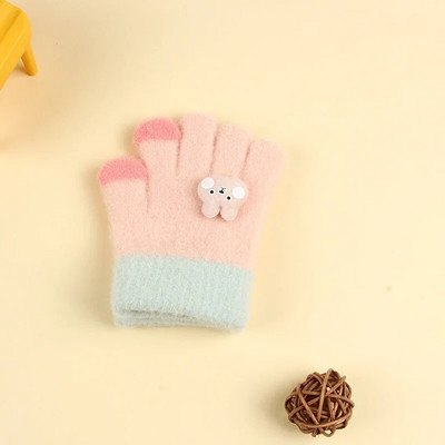 Γελοιογραφία αγόρι κορίτσι μωρό γάντια χεριών παχύρρευστα παιδικά γάντια για παιδιά Χειμερινά πλεκτά μάλλινα γάντια νήπια 유아장갑
