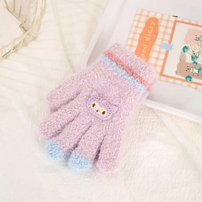 Γελοιογραφία αγόρι κορίτσι μωρό γάντια χεριών παχύρρευστα παιδικά γάντια για παιδιά Χειμερινά πλεκτά μάλλινα γάντια νήπια 유아장갑