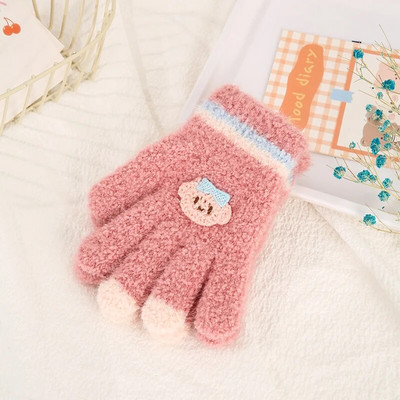 Γελοιογραφία αγόρι κορίτσι μωρό γάντια χεριών παχύρρευστα παιδικά γάντια για παιδιά Χειμερινά πλεκτά μάλλινα γάντια νήπια 유아장갑