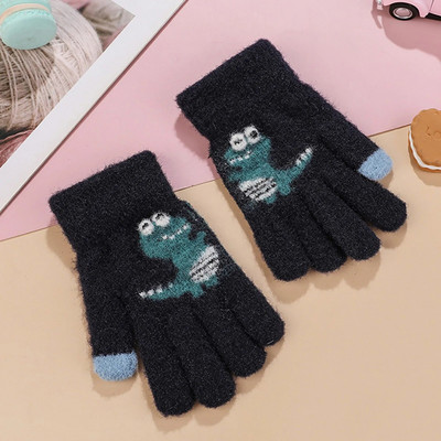 New Toddler Infant Soft Convertible Flip Top Fleece Color Block Gloves Kids Baby Boys Girls Winter Warm Knit Fingerless Mitten