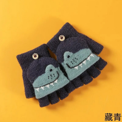 Animacinių filmų dinozaurų pirštinės kūdikiams Minkštos storos šiltos pirštinės naujagimiams mergaitėms berniukams žieminės medvilnės vaikams kumštinės pirštinės 6-10 m.