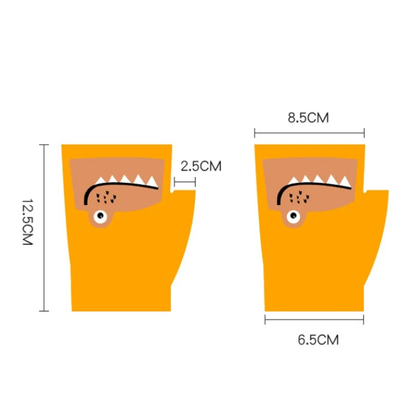Animacinių filmų dinozaurų pirštinės kūdikiams Minkštos storos šiltos pirštinės naujagimiams mergaitėms berniukams žieminės medvilnės vaikams kumštinės pirštinės 6-10 m.